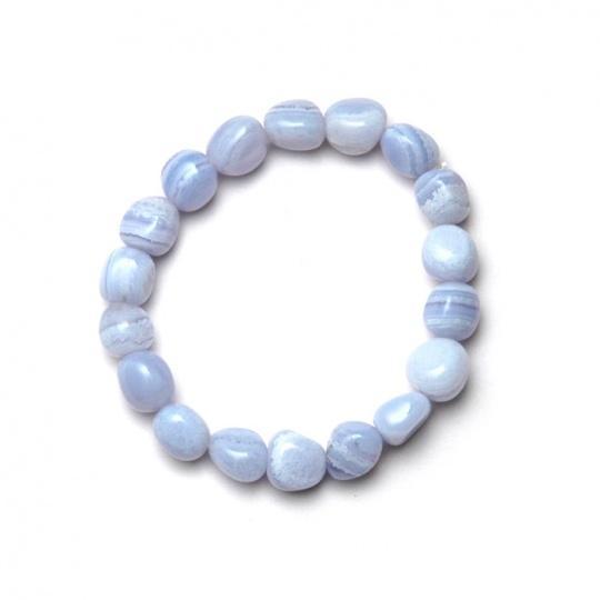 Blue bandagat, tumbled stone bracelet