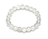 Rock crystal, bracelet round beads 8 mm