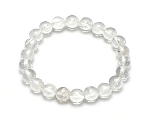 Rock crystal, bracelet round beads