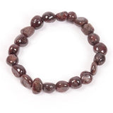 Garnet tumbled small stone bracelet