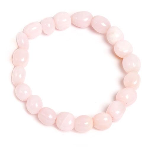 Calcite pink mangano calcite tumbled small stone bracelet