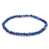 Lapis lazuli, faceted bracelet 3 mm