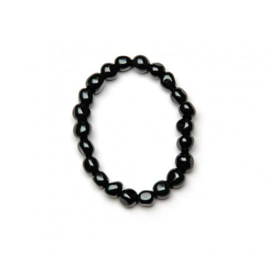 Obsidian, tumbled bracelet