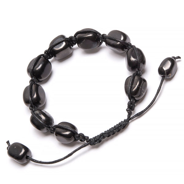 Shungite, bracelet macramé