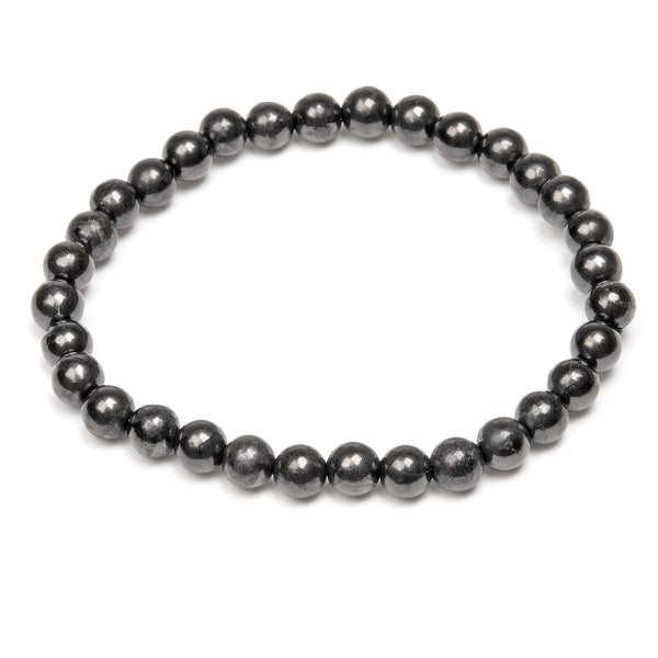 Shungite, bracelet round beads