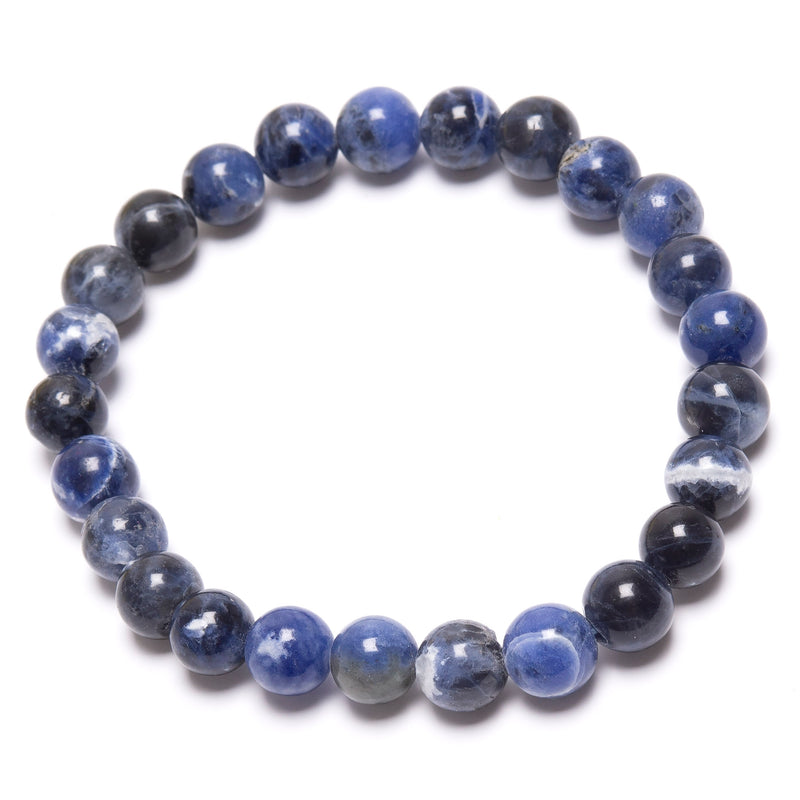 Sodalite, bracelet with round beads