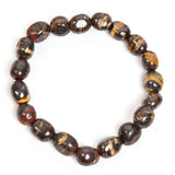 Tiger iron, tumbled small stone bracelet