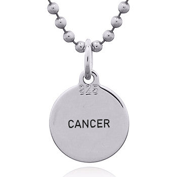 Zodiac sign, cancer constellation silver pendant