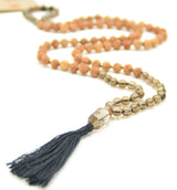 Smoky Quartz, Rudraksha, Grounding Mala