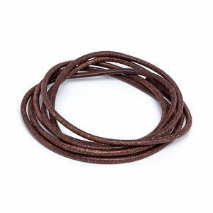 Brown leather strap 1 m 1.3 mm thick