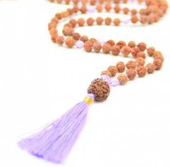 Bliss Rudraksha mala amethyst