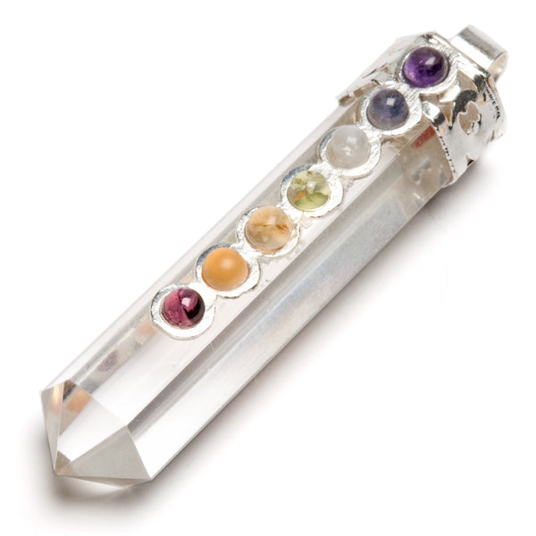Chakra, pendant with rock crystal