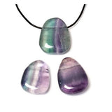 Fluorite, pendant with drilled hole