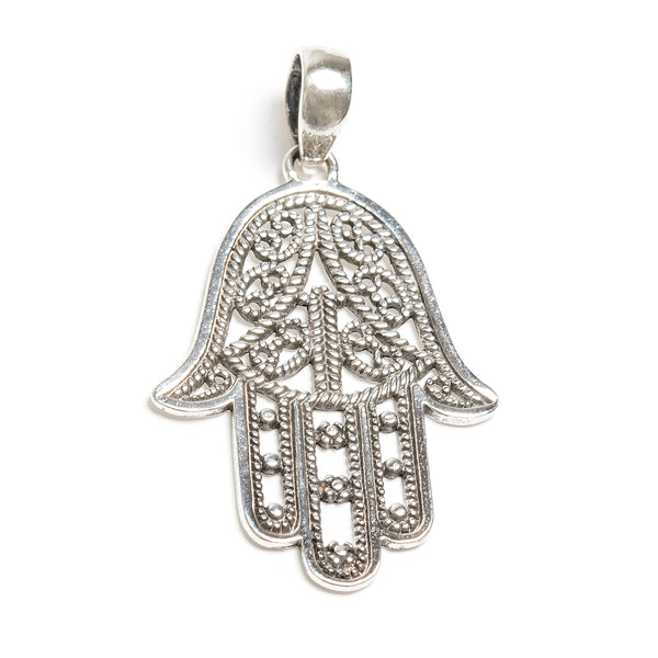 Hamsa or Hand of Fatima, pendant in silver
