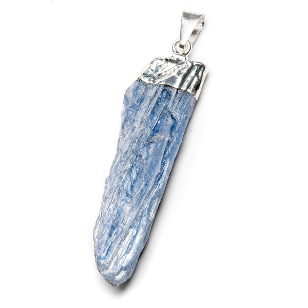Kyanite, pendant with silver foiling