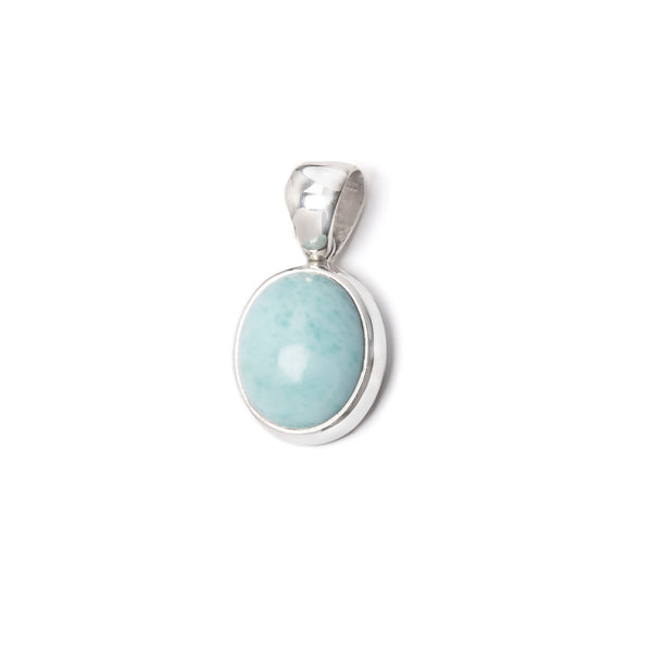 Larimar oval with smooth edge