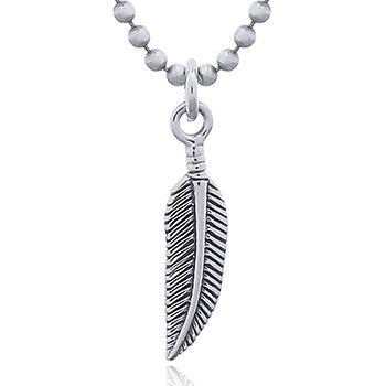 Feather, small silver pendant