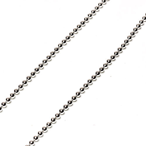 Ball chain, sterling silver 1.2 mm