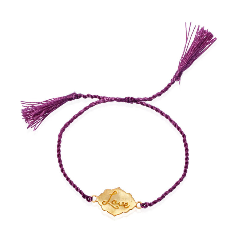 Ananda soul, love bracelet bracelet in gold-plated brass