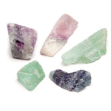 Fluorite, raw green/blue crystals