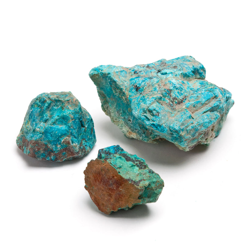 Chrysocolla, raw pieces