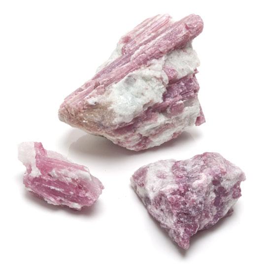 Pink tourmaline, raw crystal gross