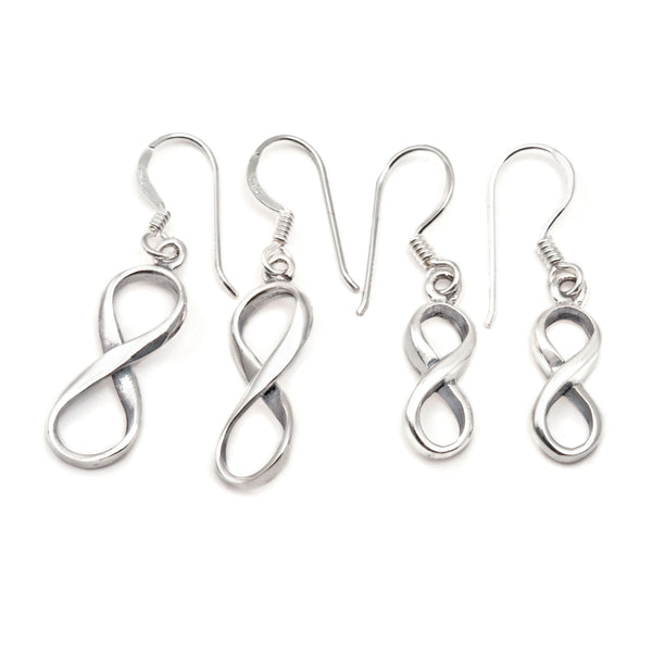 Eternity symbol silver earring