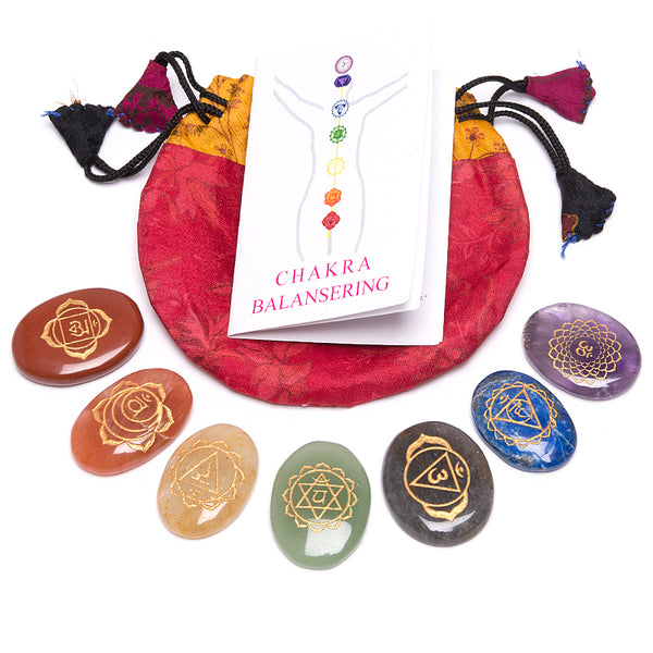 Chakra balancing, crystals with the chakra symbols