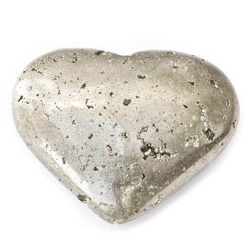 Pyrite heart with crystals