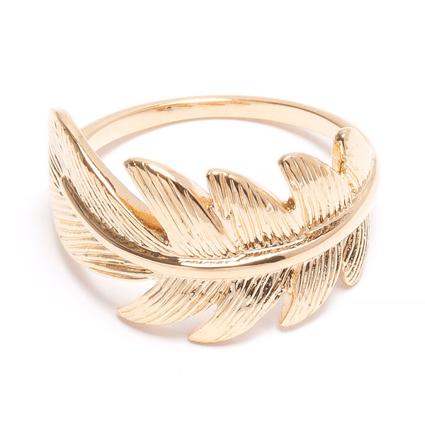 Spring, large in ring gold-plated brass