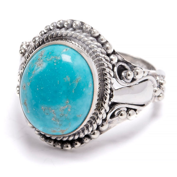 Turquoise in fir silver