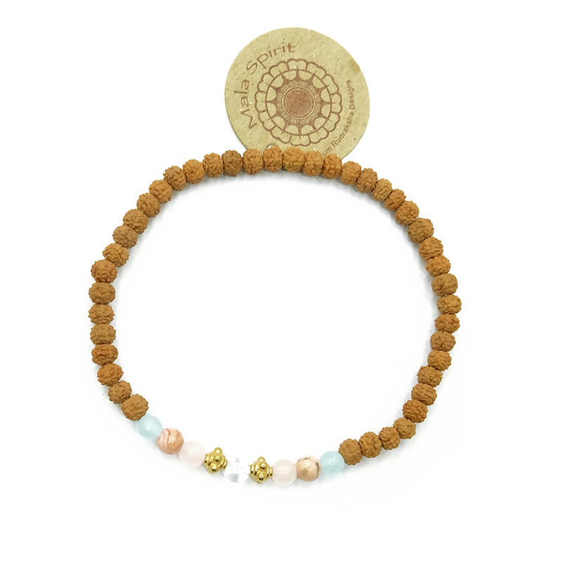Rosenkvarts, Rudraksha armband