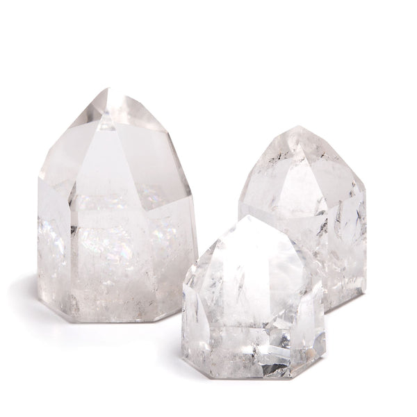 Rock crystal, ground crystal tips