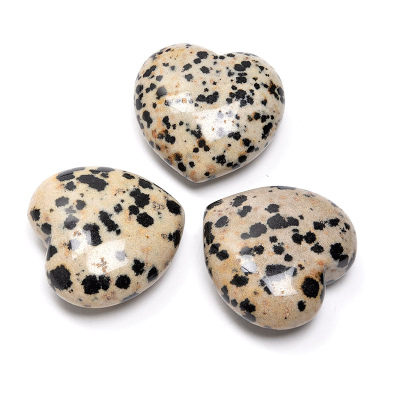 Dalmatian jasper, small heart