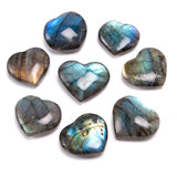 Labradorite, crystal heart