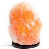 Saltlampa, med el och glödlampa