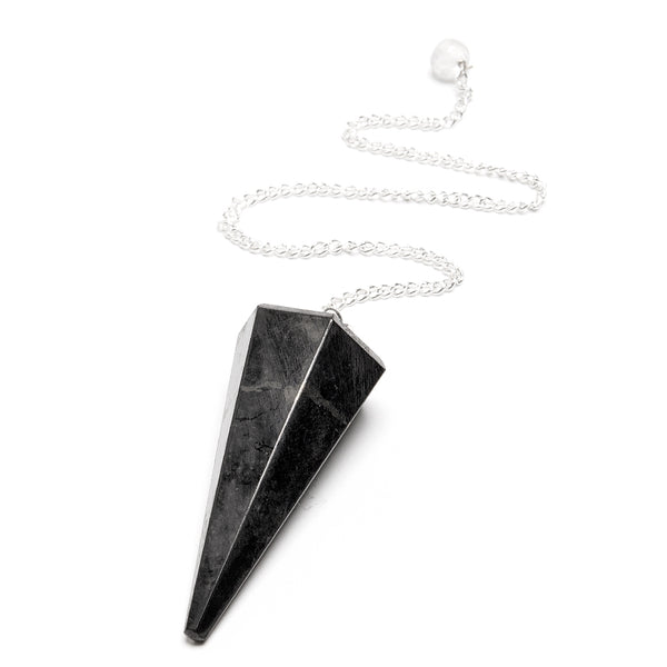 Shungite, pendant with 6 facets