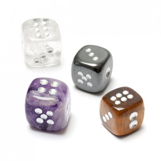 Dice, in precious stone