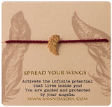 Spread your wings bracelet gold-plated brass