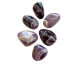 Amethyst, banded amethyst tumbled stone