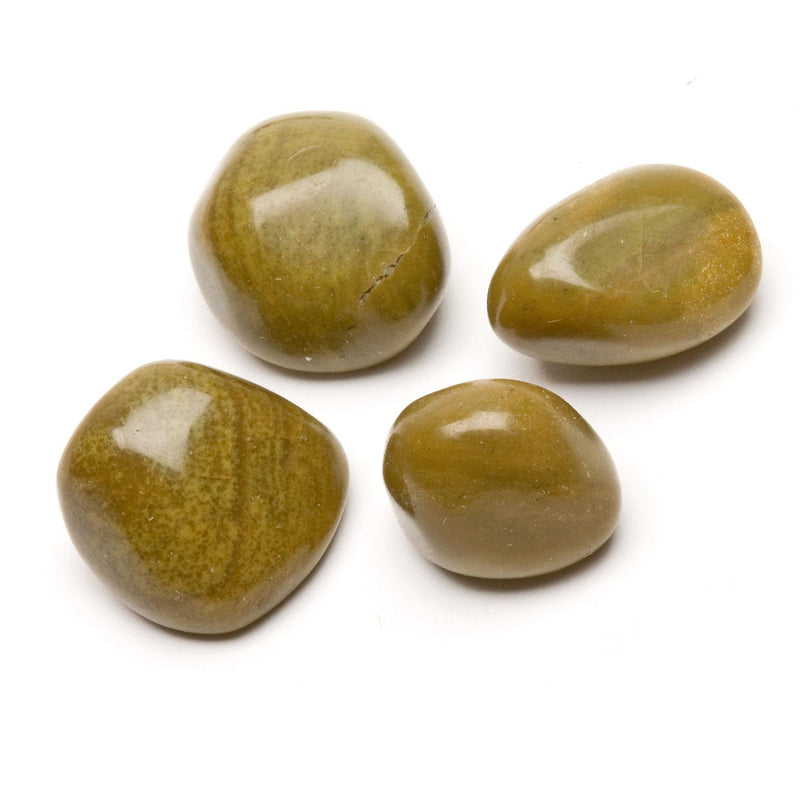 Green opal, tumbled stone