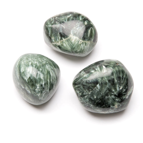 Seraphinite, tumbled stone