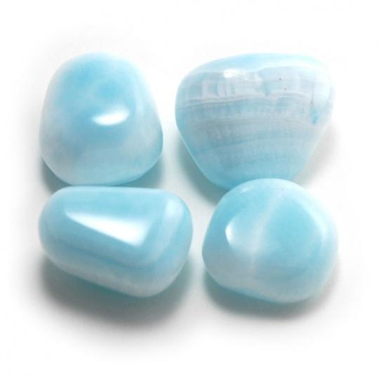 Aragonite blue tumbled stone gross