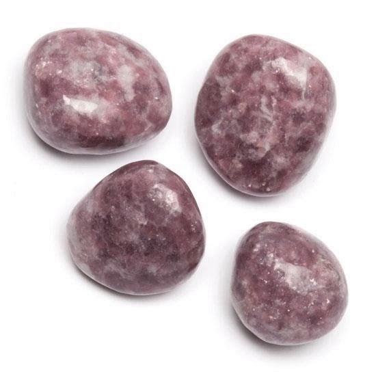 Lepidolite, tumbled from China gross