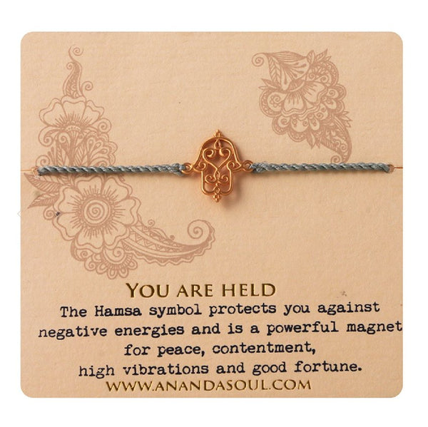 YOU ARE HELD bracelet gold-plated brass