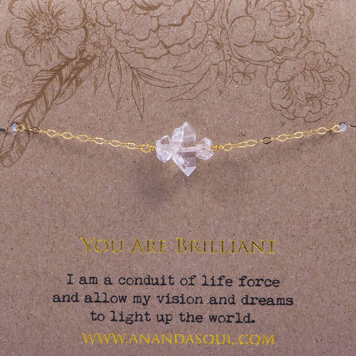 Ananda Soul, You are Brilliant bracelet with herkimer